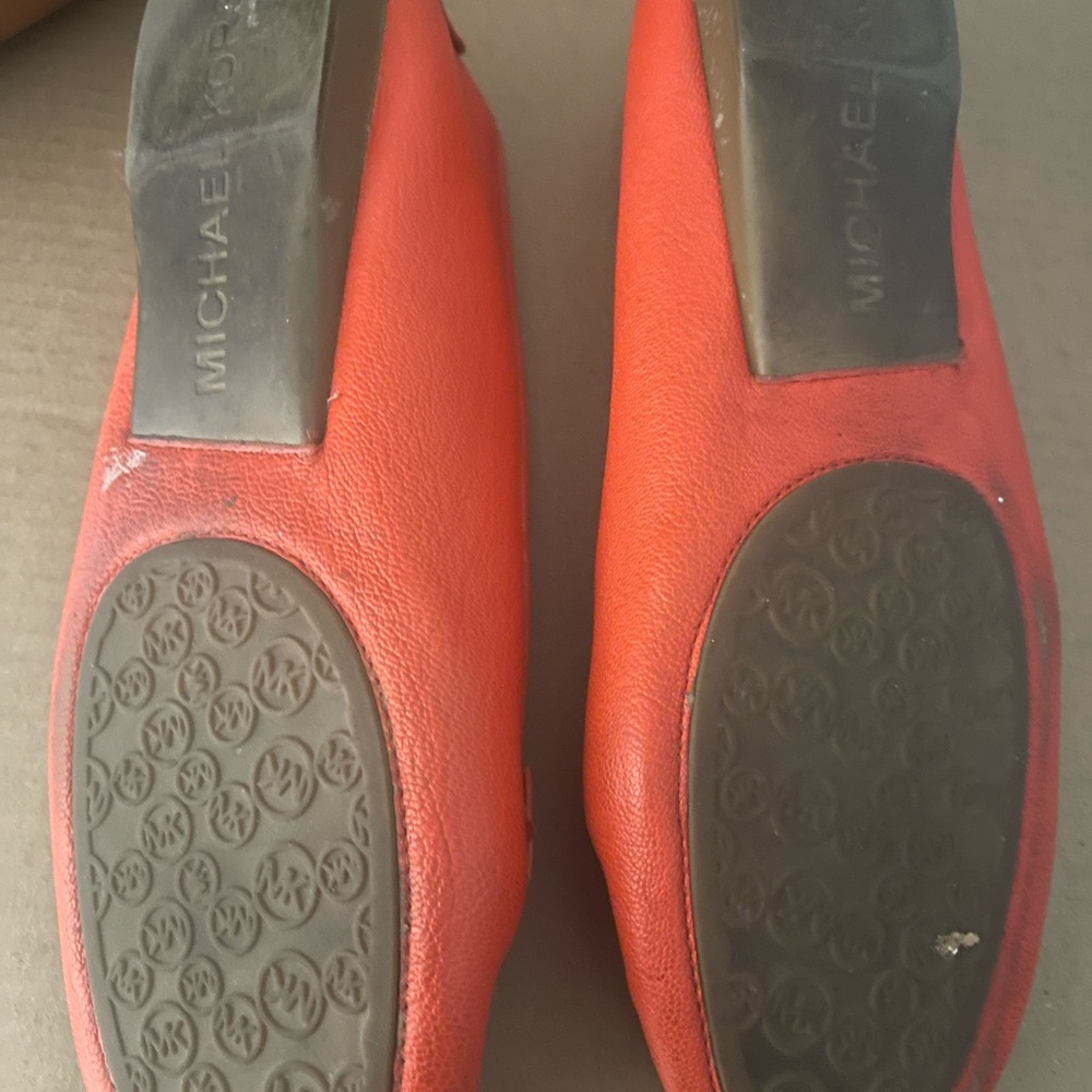 Michael Kors Red Leather Loafers for Women - Picture 3 of 5